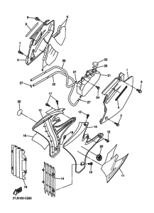 WR250F Боковая крышка