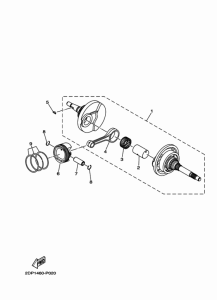 GPD150-A Crankshaft & piston