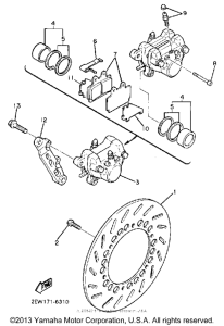 FZ600U Задний суппорт