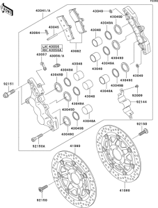 ZX636 Передний тормоз