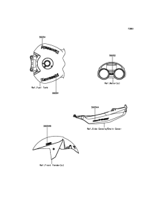 ZX1400 Decals(Green)(Gray)