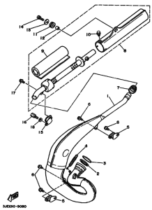 YZ250WR YZ250WRW Выхлоп