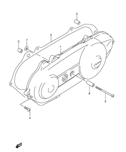 AJ50 Crankcase lh cover