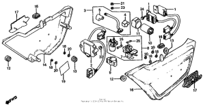 CB1000 Side cover + spark unit + rectifier