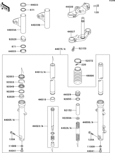EJ650 Передняя вилка