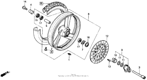 NT650 Переднее колесо