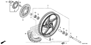 CB300F Переднее колесо