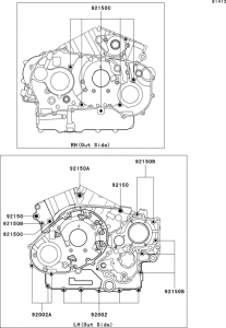  Болты крепления картера