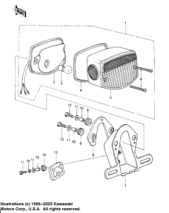 KZ650 Taillight unit ass`y
