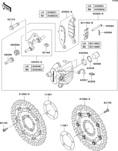 ER650 Передний тормоз