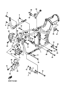 XVS1100ATL XVS1100ATLS Frame comp