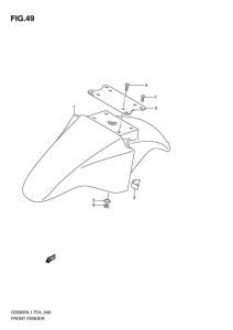 GS500 Переднее крыло