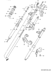 GN125 Вилка передней оси
