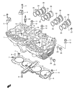 GSF1200S (ABS) Головка цилиндров