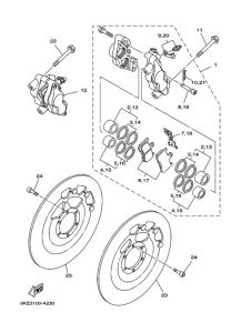 TZ250 Передний суппорт