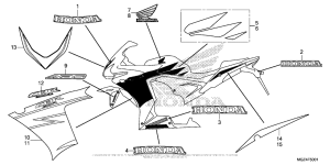 CBR500R (ABS) Mark + Stripe (Cbr500R'14-'15 / ra'...