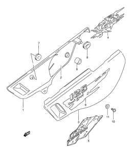DR125 Обтекатель задний