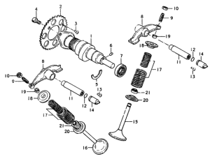 SP370 Распределительный вал-клапаны