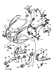 FZR1000 FZR1000W Cowling comp