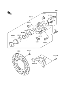 KX65 Задний тормоз