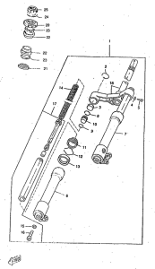 CW50RS Передняя вилка