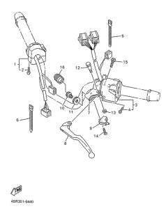 XJ600S Handle switch. lever