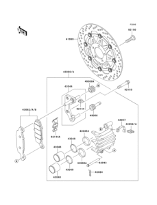 BJ250 Передний тормоз
