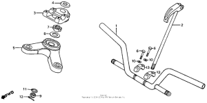 CT90 Handlebar + top bridge