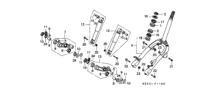 SJ100 Вилка передней оси
