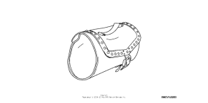 VTX1300C Leather touring bag (studded)