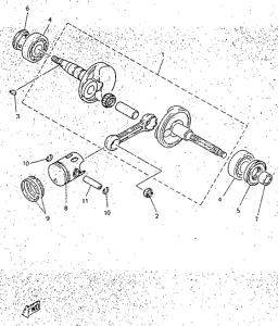 YN50R Коленвал и поршень