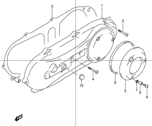 TR50 Crankcase lh cover