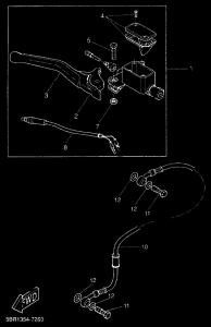YQ50L Передний тормозной цилиндр