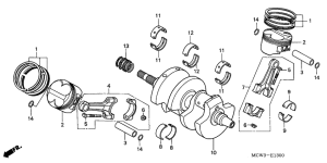 VFR800 (ABS) Crankshaft / piston