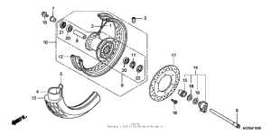 VT750DCA A Переднее колесо