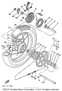 XT350B Переднее колесо