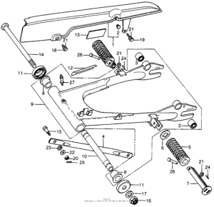 CB400 Swingarm + chainguard