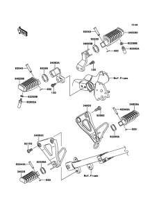 KL650 Подножки