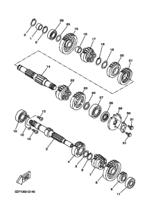 WR125R Трансмиссия