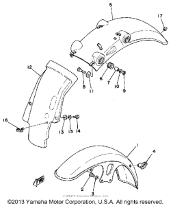 SR500H Front fender-rear fender
