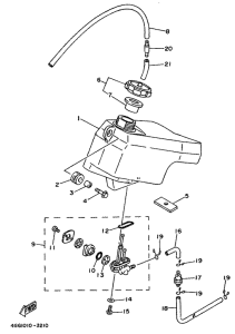 TY250Z Топливный бак