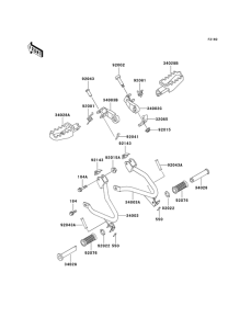KL250 Подножки