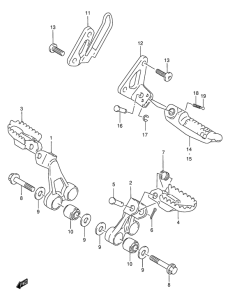 DR650 Подножки