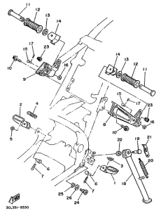 TDR240 Stand. footrest