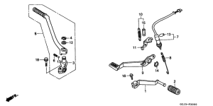NSR50R Pedal / kick starter arm