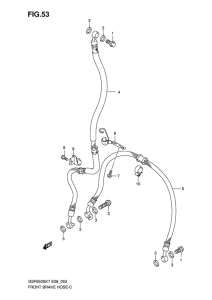 GSF650S Передние тормозные трубки
