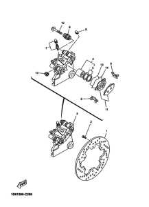 DT125RE Задний суппорт