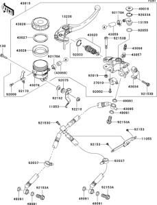 ZX1000 Главный тормозной цилиндр