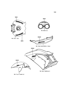 ZX1400 Decals(Orange)(Green)