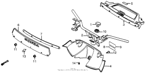 NH125 Handlebar + handlebar cover + windscreen